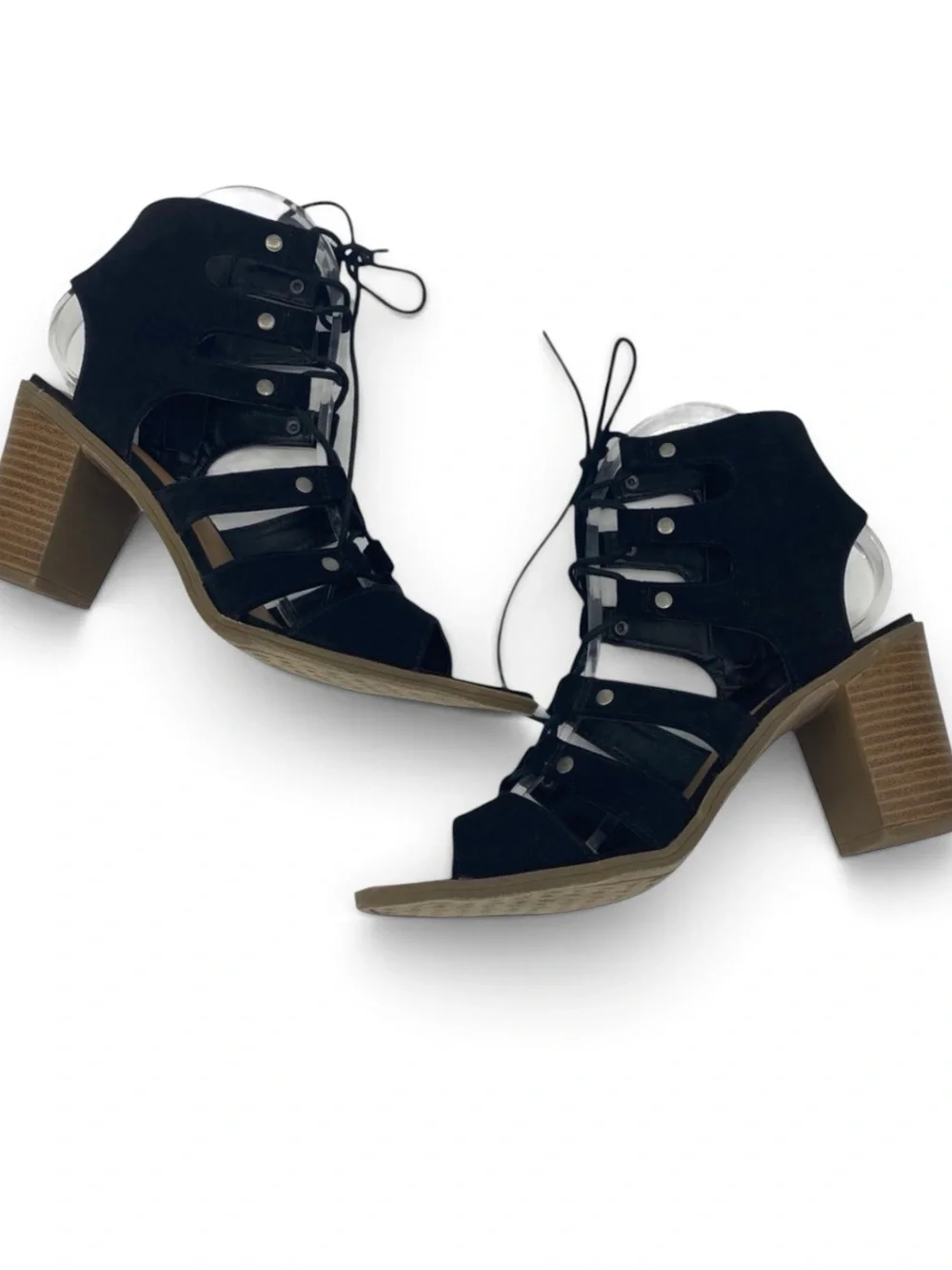 DV by Dolce Vita | Black Suede Lace Up Sandals